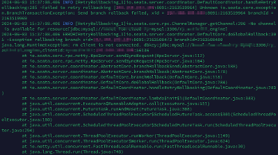 seata无限报错-rm client is not connected